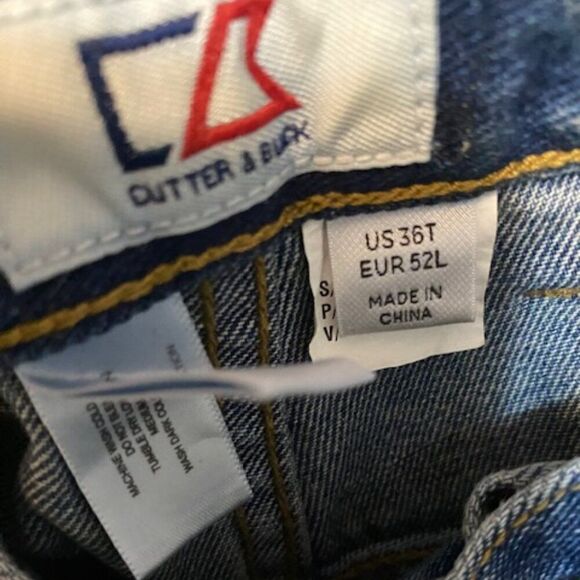 Cutter & Buck 5 pocket denim straight. size 36T - Picture 4 of 5